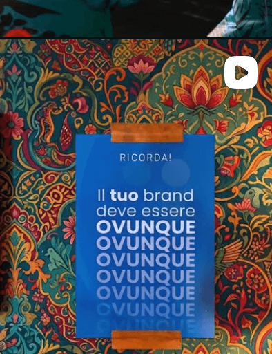 Post Instagram “Il tuo brand deve essere ovunque”